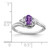 Sterling Silver Rhodium Plated Diamond & Amethyst Ring - QR-E22F0546-2937