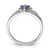 Sterling Silver Rhodium Plated Diamond & Amethyst Teardrop Ring - QR-E9252185-9148