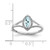 Sterling Silver Rhodium Plated Diamond & Aquamarine Marquise Ring - QR-28F7C228-4665