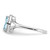 Sterling Silver Rhodium Plated Diamond & Aquamarine Marquise Ring - QR-28F7C228-4665