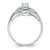 Sterling Silver Rhodium Plated Diamond & Aquamarine Ring - QR-96E6C06D-9002
