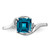Sterling Silver Rhodium Plated Diamond & London Blue Topaz Ring - QR-B5E3331A-3785