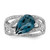 Sterling Silver Rhodium Plated Diamond & London Blue Topaz Ring - QR-B63DCE35-5108