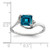 Sterling Silver Rhodium Plated Diamond & London Blue Topaz Ring - QR-E7BE6ED6-5034