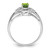 Sterling Silver Rhodium Plated Diamond & Peridot Ring - QR-2BA736E6-4618
