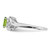 Sterling Silver Rhodium Plated Diamond & Peridot Ring - QR-7A33CF98-8852