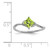 Sterling Silver Rhodium Plated Diamond & Peridot Square Ring - QR-D1231FED-4144