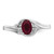 Sterling Silver Rhodium Plated Diamond & Ruby Ring - QR-D9E3779B-8437