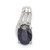 Sterling Silver Rhodium Plated Diamond & Sapphire Oval Pendant - QP-93D79C62-8830