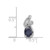 Sterling Silver Rhodium Plated Diamond & Sapphire Oval Pendant - QP-B646C903-3101