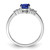 Sterling Silver Rhodium Plated Diamond & Sapphire Oval Ring - QR-33E9BA4E-4738