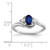 Sterling Silver Rhodium Plated Diamond & Sapphire Ring - QR-15EC92B1-8200