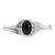 Sterling Silver Rhodium Plated Diamond & Sapphire Ring - QR-15EC92B1-8200