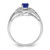 Sterling Silver Rhodium Plated Diamond & Sapphire Ring - QR-257A8A90-6163
