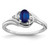 Sterling Silver Rhodium Plated Diamond & Sapphire Ring - QR-E93996F9-5469