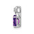 Sterling Silver Rhodium Plated Diamond and Amethyst Oval Pendant - QP-AFD34BF9-3640