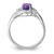 Sterling Silver Rhodium Plated Diamond and Amethyst Oval Ring - QR-09C6D462-8499