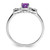 Sterling Silver Rhodium Plated Diamond and Amethyst Oval Ring - QR-EF5F5F18-7891