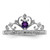 Sterling Silver Rhodium Plated Diamond and Amethyst Ring - QR-0C1B528F-5052