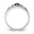Sterling Silver Rhodium Plated Diamond and Amethyst Ring - QR-4589E997-3431