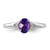 Sterling Silver Rhodium Plated Diamond and Amethyst Ring - QR-CA28DCC3-3168