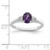 Sterling Silver Rhodium Plated Diamond and Amethyst Ring - QR-F081723D-7245