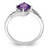 Sterling Silver Rhodium Plated Diamond and Amethyst Square Ring - QR-B9590601-5758