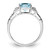 Sterling Silver Rhodium Plated Diamond and Aquamarine Ring - QR-0120D9F3-9725