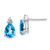Sterling Silver Rhodium Plated Diamond and Blue Topaz Post Earrings - QE-94535C28-1968