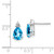 Sterling Silver Rhodium Plated Diamond and Blue Topaz Post Earrings - QE-94535C28-1968