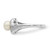 Sterling Silver Rhodium Plated Diamond and FW Cultured Pearl Ring - QR-816A934E-4375