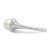 Sterling Silver Rhodium Plated Diamond and FW Cultured Pearl Ring - QR-889218CB-1497