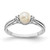 Sterling Silver Rhodium Plated Diamond and FW Cultured Pearl Ring - QR-EECAA2DF-6426