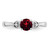 Sterling Silver Rhodium Plated Diamond and Garnet Ring - QR-00231C0A-7093