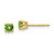 14k 4mm Peridot earring