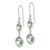 Sterling Silver Rhodium Plated Diamond and Green Quartz Earrings