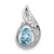 Sterling Silver Rhodium Plated Diamond and Light Swiss BT Pendant - QP-49708845-9482