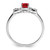 Sterling Silver Rhodium Plated Diamond and Oval Ruby Ring - QR-174F8E27-8680