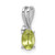 Sterling Silver Rhodium Plated Diamond and Peridot Oval Pendant - QP-EC264884-9289