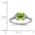 Sterling Silver Rhodium Plated Diamond and Peridot Ring - QR-5A3154D2-9394