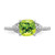 Sterling Silver Rhodium Plated Diamond and Peridot Ring - QR-5A3154D2-9394