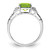 Sterling Silver Rhodium Plated Diamond and Peridot Ring - QR-6A629B11-4251