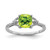 Sterling Silver Rhodium Plated Diamond and Peridot Ring - QR-B43EBBCF-9180