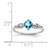Sterling Silver Rhodium Plated Diamond and Sky Blue Topaz Cushion Ring - QR-0DB20F24-5076