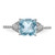 Sterling Silver Rhodium Plated Diamond and Sky Blue Topaz Ring - QR-B7C49377-1250