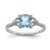 Sterling Silver Rhodium Plated Diamond and Sky Blue Topaz Ring - QR-C70FB631-2949