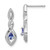 Sterling Silver Rhodium Plated Diamond and Tanzanite Post Earrings - QE-A99FD3D2-8589