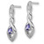 Sterling Silver Rhodium Plated Diamond and Tanzanite Post Earrings - QE-A99FD3D2-8589