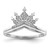 Sterling Silver Rhodium Plated Diamond Crown Ring - QR-3E518ADB-7483