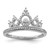 Sterling Silver Rhodium Plated Diamond Crown Ring - QR-DBD91362-9526